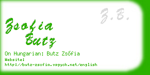 zsofia butz business card